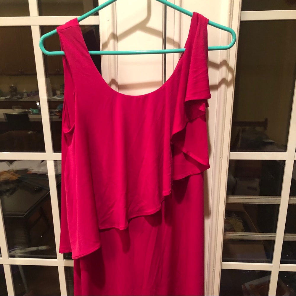 Maggy London Casual Hot Pink Dress